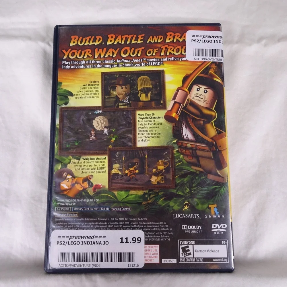 LEGO Indiana Jones: The Original Adventures. Play Station 2. game/manual